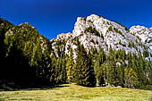 Parco Naturale Fanes-Senes-Braies. La traversata da San Vigilio di Marebbe al lago di Braies, 
La discesa verso il Lago di Braies. 